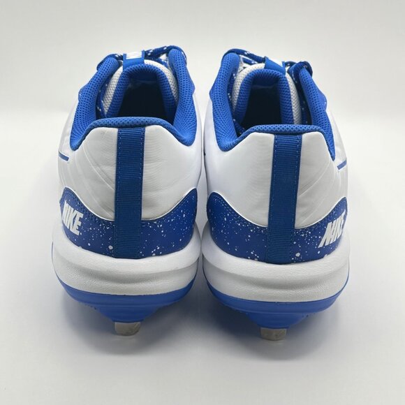 Men's Nike Alpha Huarache Varsity 4 Low White/Hyper Royal DJ6516-102 Size 13 NEW - Picture 4 of 8